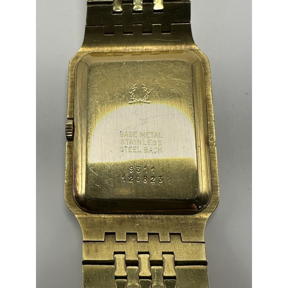 Titus‎ Pierre Vallee Mens Tank Watch Manual Wind Works Swiss Made Gold Tone B20 - Picture 10 of 12